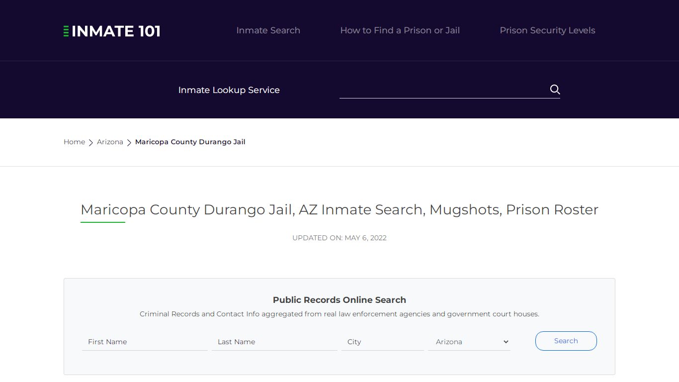 Maricopa County Durango Jail, AZ Inmate Search, Mugshots ...